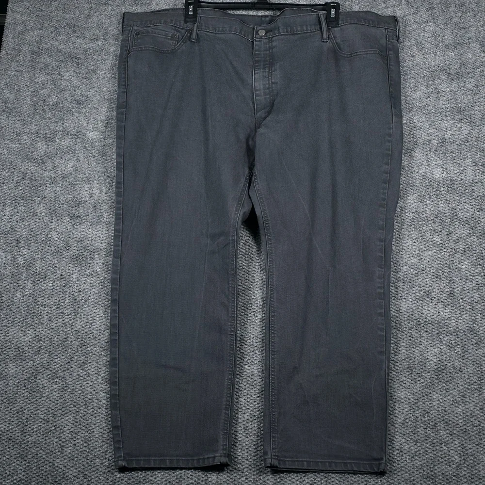 Levis 541 Athletic‎ Taper Jeans 52x30 Dark Grey Mens Stretch Denim Pants